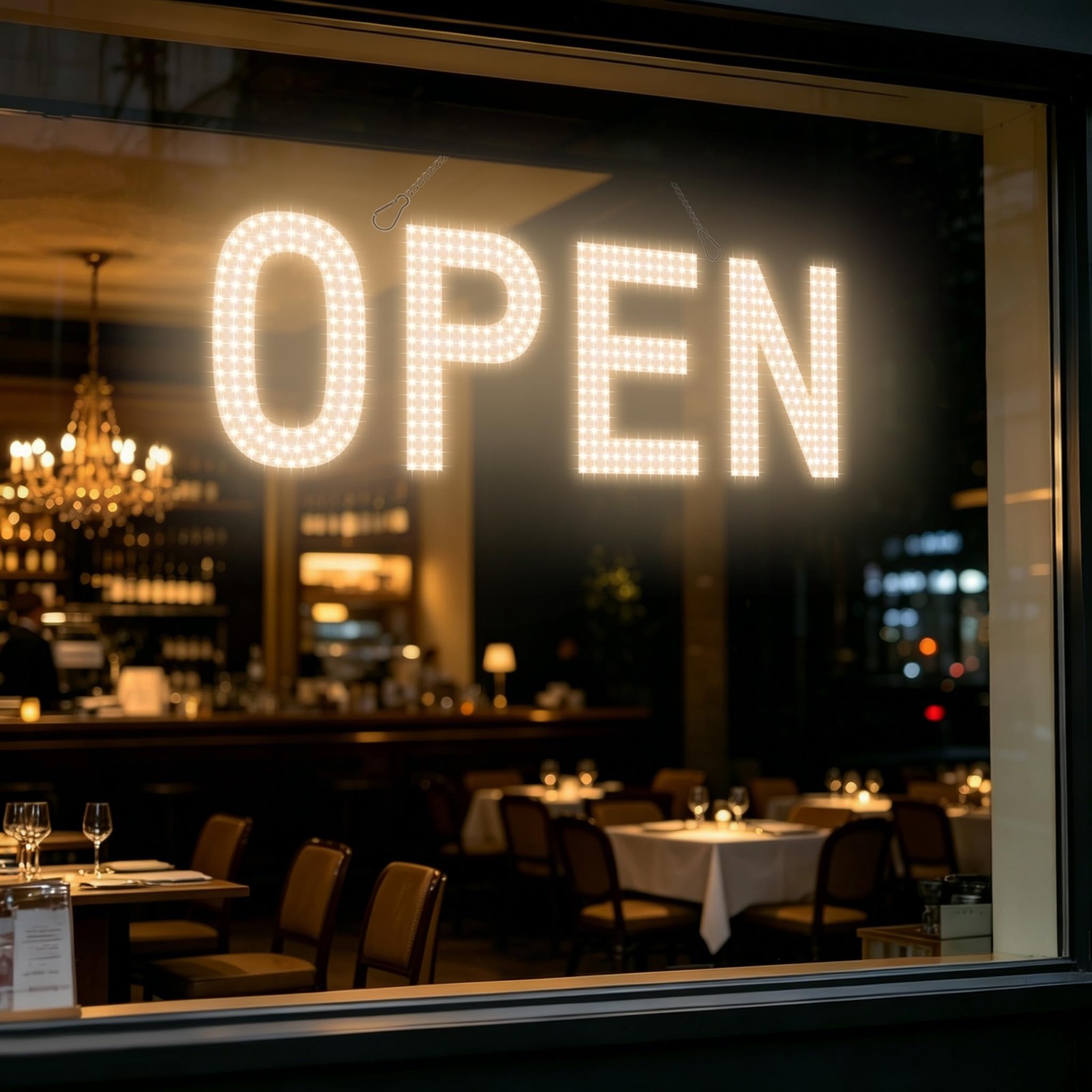 Open Signs for Business, 30&Prime;X10&Prime; Big & Bright Open Sign with Remote Control Dimm