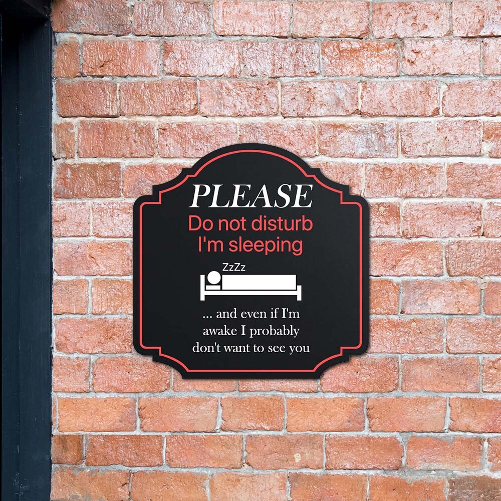 Heritage Plus Please Do Not Disturb I&rsquo;m Sleeping Wall or Door Sign