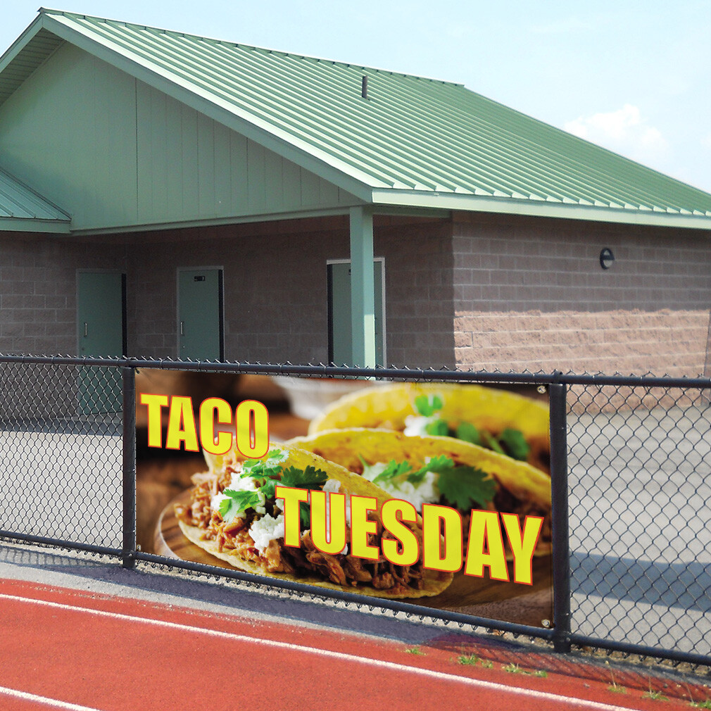 Vinyl Banner Multiple Sizes Taco Tuesday Outdoor Advertising Printing A Outdoor