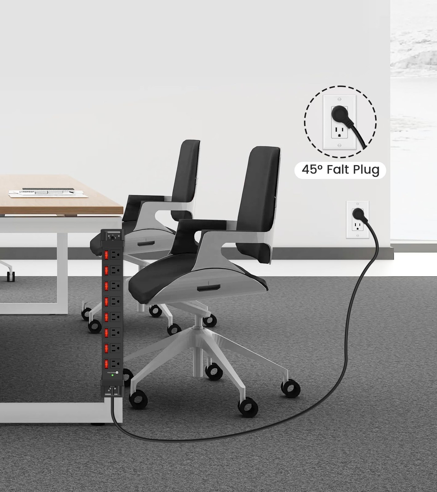 Heavy Duty Power Strip with Individual Switches,8 Outlets 14 Gauge Industrial…