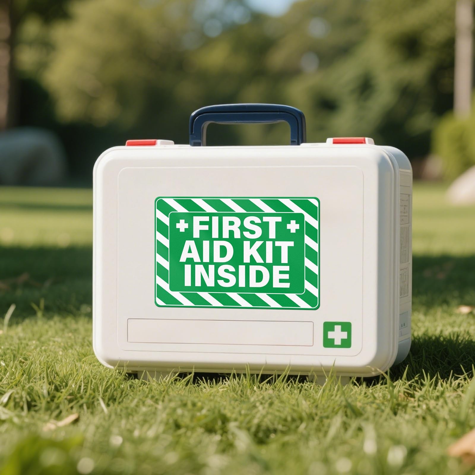 10 PCS First Aid Kit Inside Stickers 6 × 4 Inches Vinyl Emergency Medical Sig…