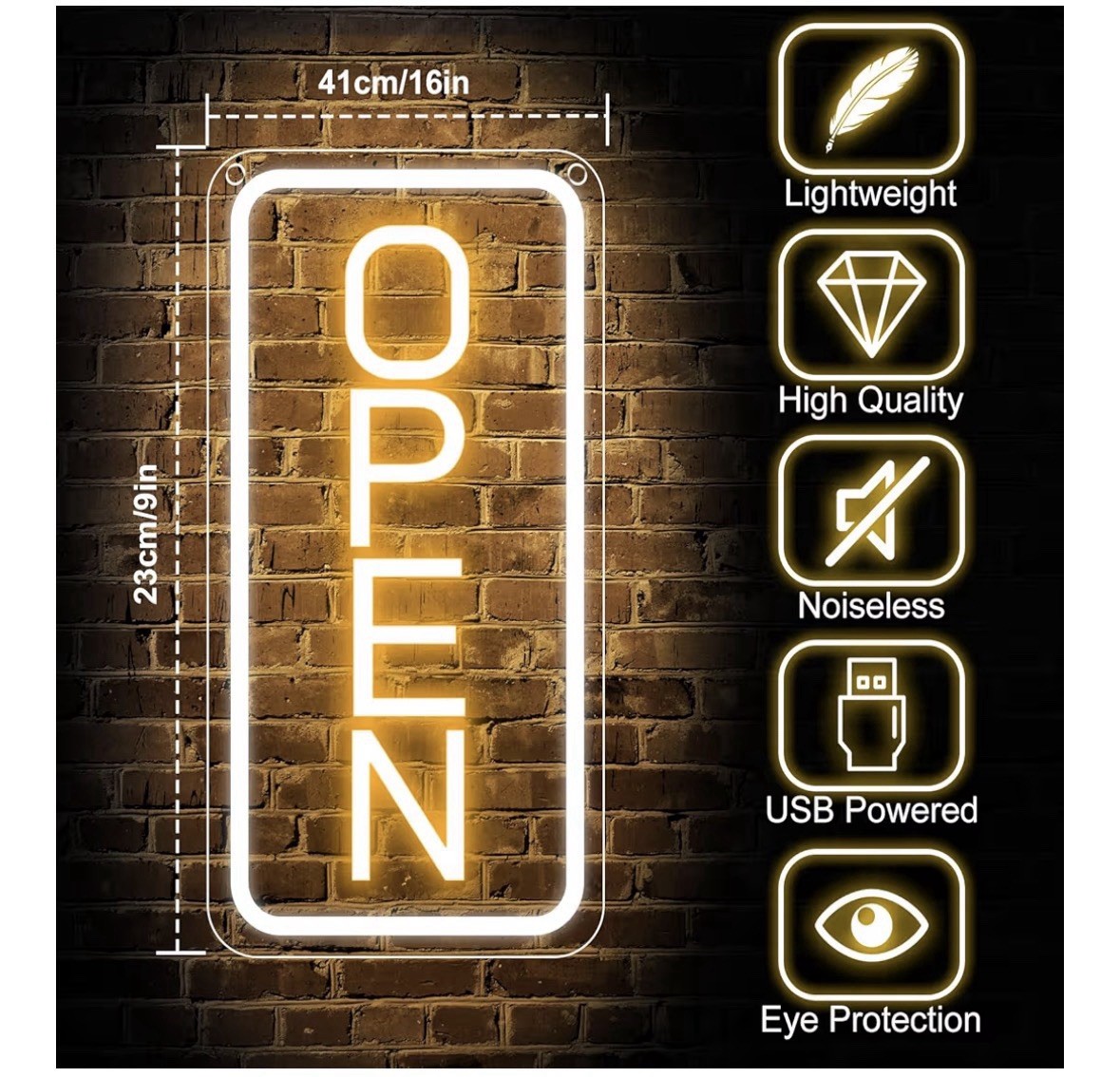 Neon Open Sign for Business LED Open Signs light 16&Prime;x9&Prime;