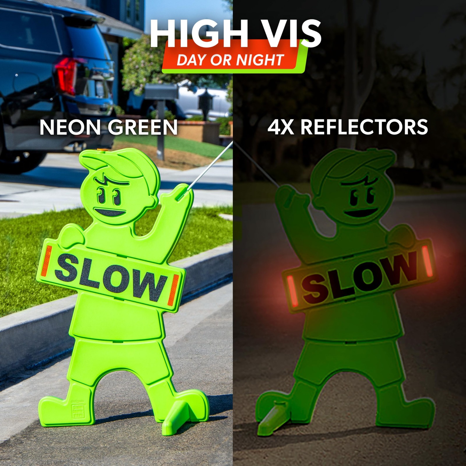 GoSports Kids at Play Safety Sign for Street- High Visibility Slow Down Sign …