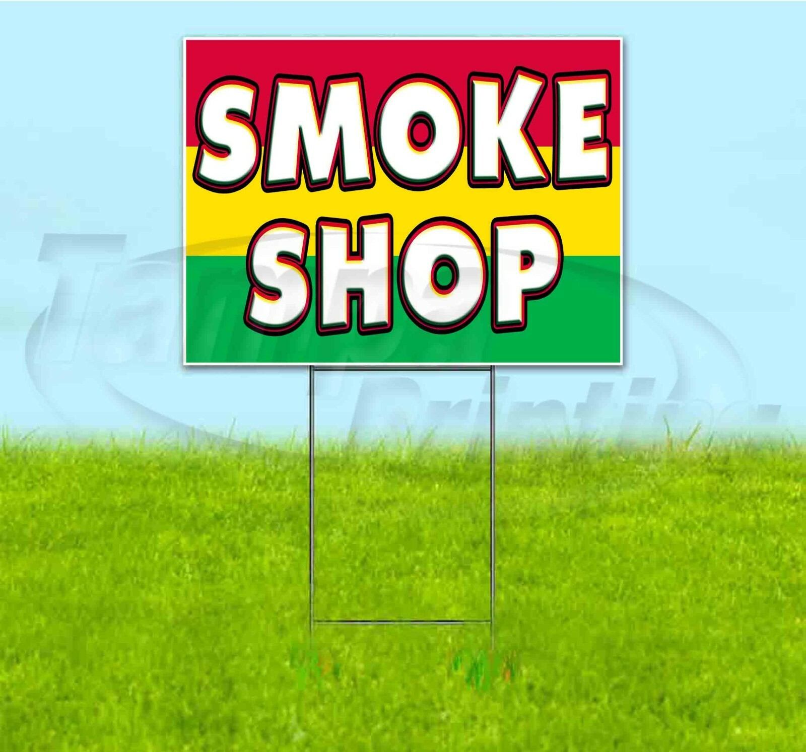 SMOKE SHOP 18×24 Yard Sign WITH STAKE Corrugated Bandit USA BUSINESS HOOKAH