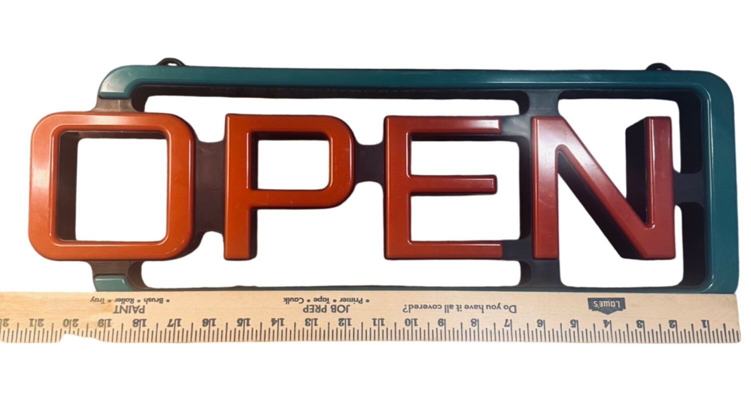 LED Open Sign 21×10 Blue Red Business Window Light Power Adapter 21x10_Open