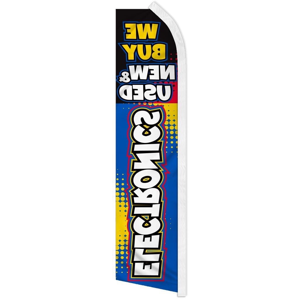 WE BUY NEW & USED ELECTRONICS advertising super flag poly *POLE NOT INCLUDED*