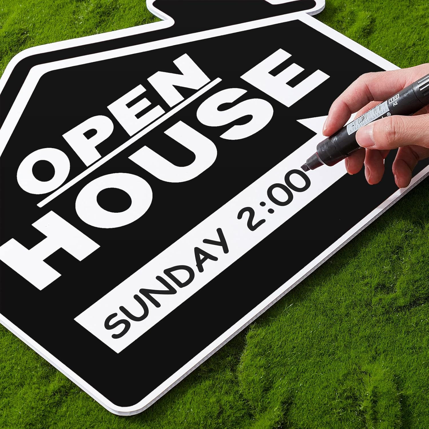 4 Pcs Open House Signs for Real Estate 12×16 Inch Double Sided Directional Signs