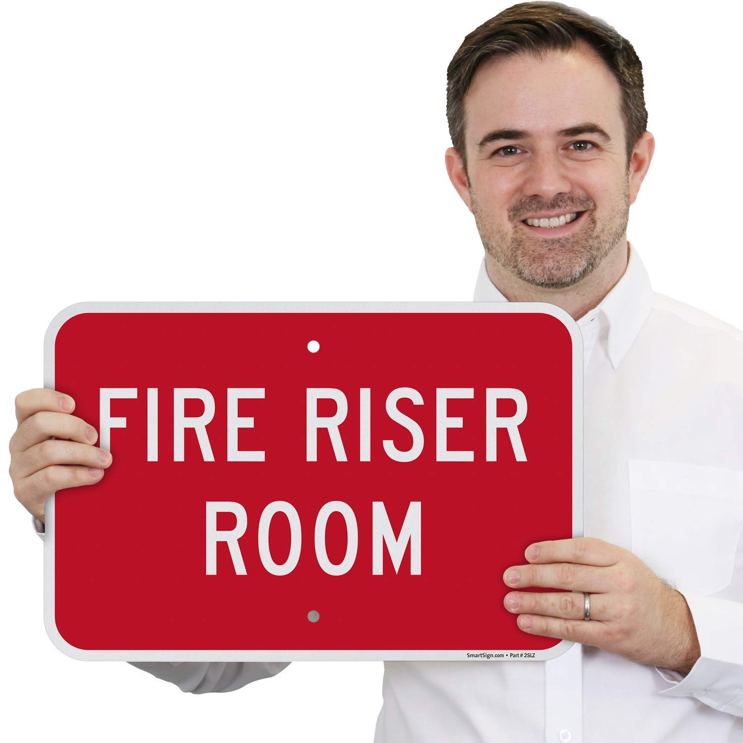 12×18 Inch Fire Riser Room Metal Sign Pre-Cleared Holes Rustproof Aluminum