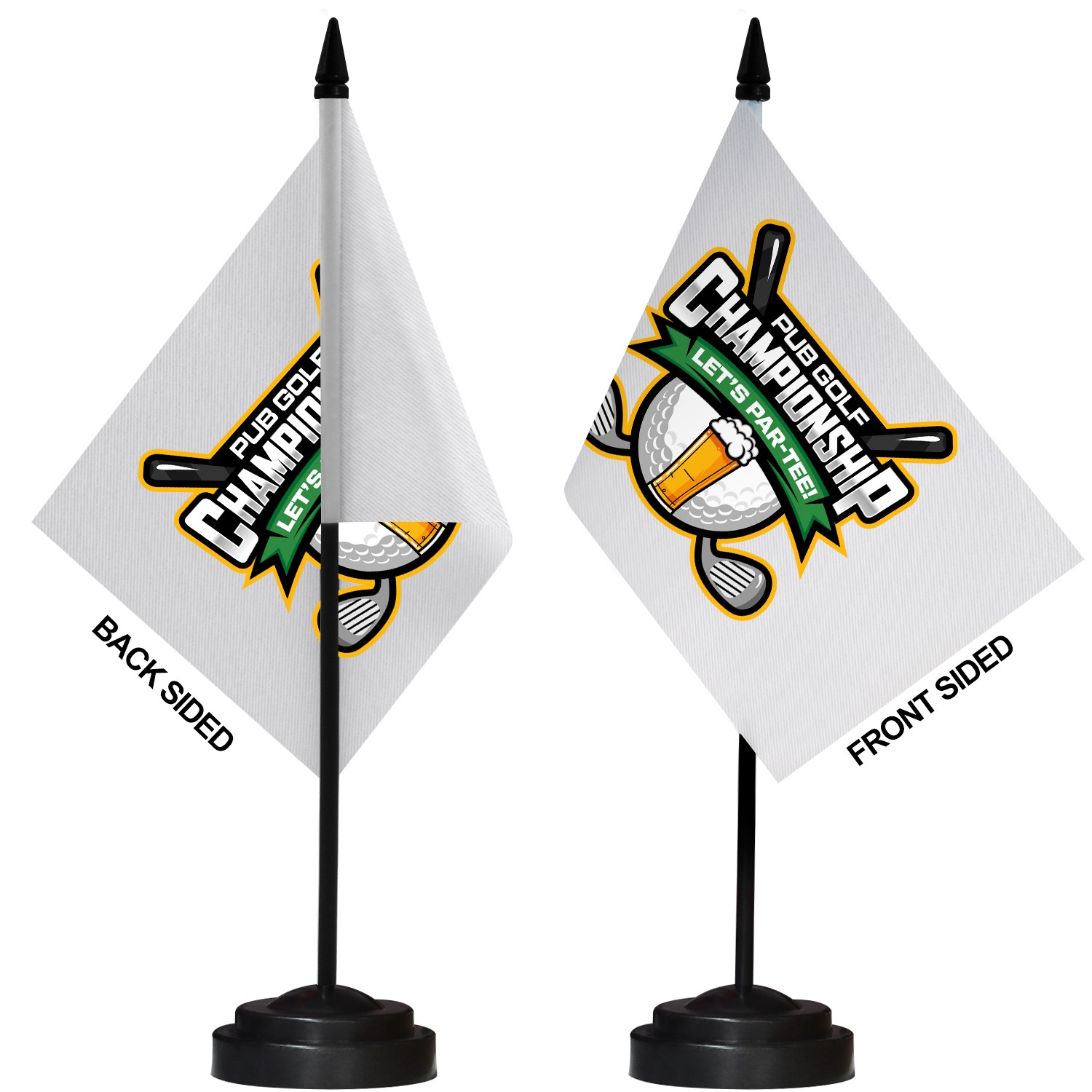 Anley Custom Desk Flag Set – Miniature Desktop Flag with 12&Prime; Solid Pole