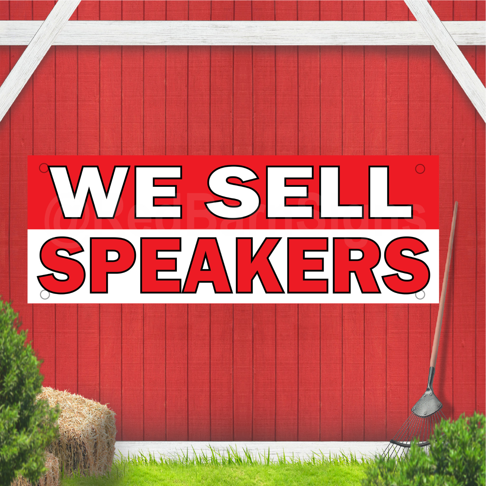 We Sell Speakers Indoor Outdoor Vinyl Banner Design