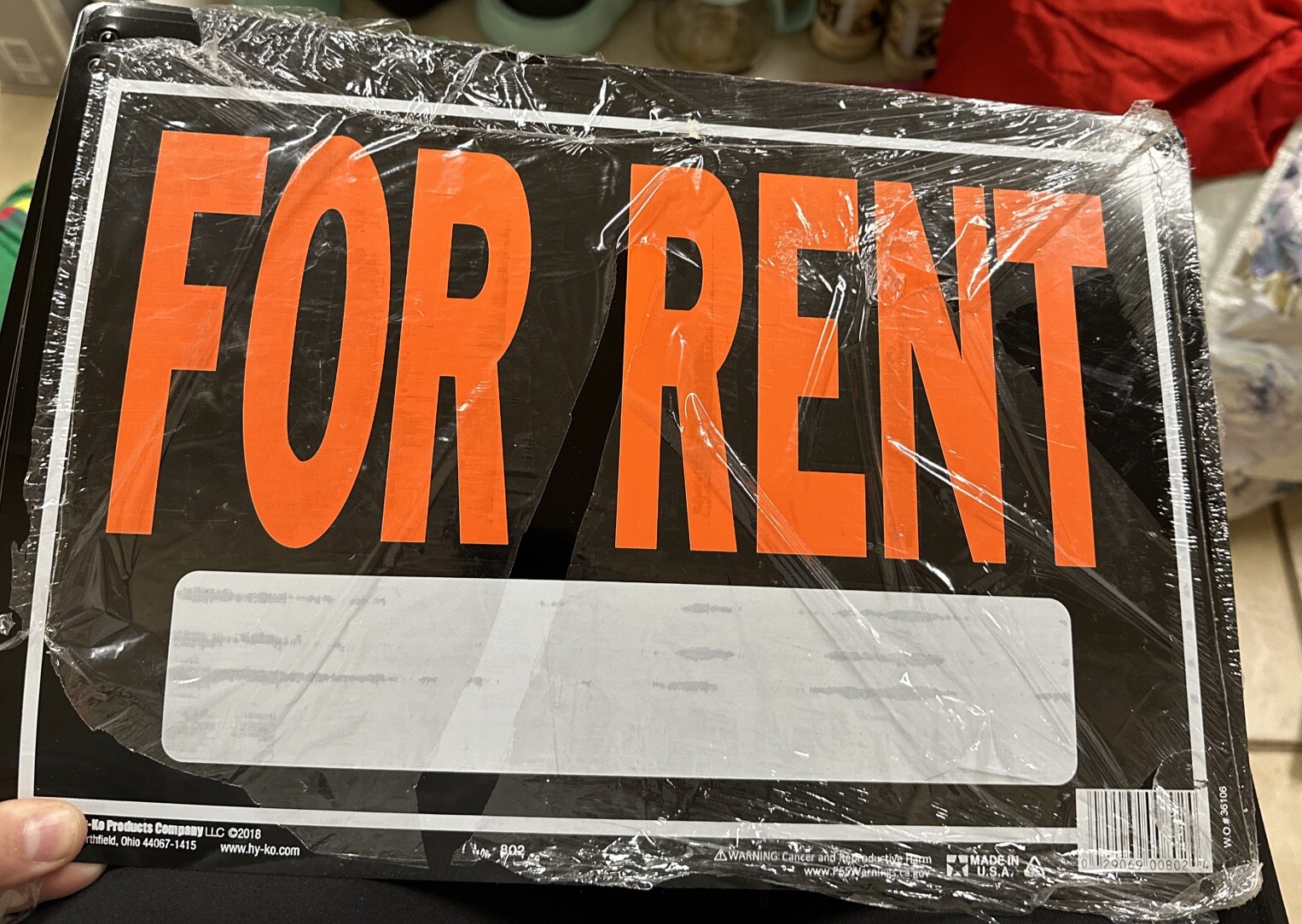 9.5×14 For RENT Sign – Aluminum Apartment House Housing