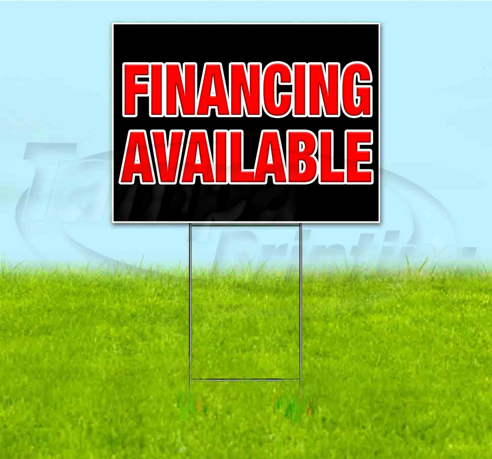 FINANCING AVAILABLE 18×24 Yard Sign WITH STAKE Corrugated Bandit USA BUSINESS