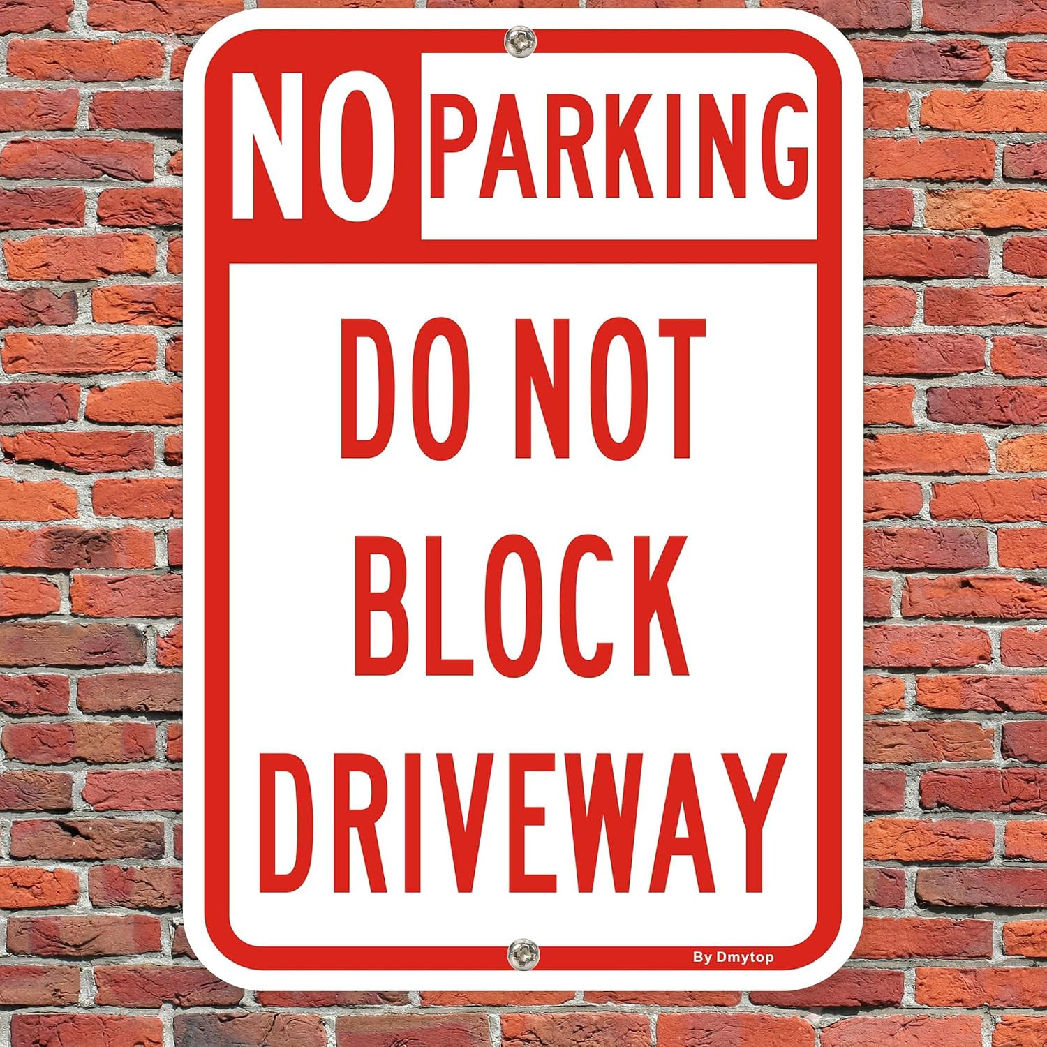 2 Pack Large No Parking Sign Do Not Block Driveway Sign 18 X 12 Inches Rust Free
