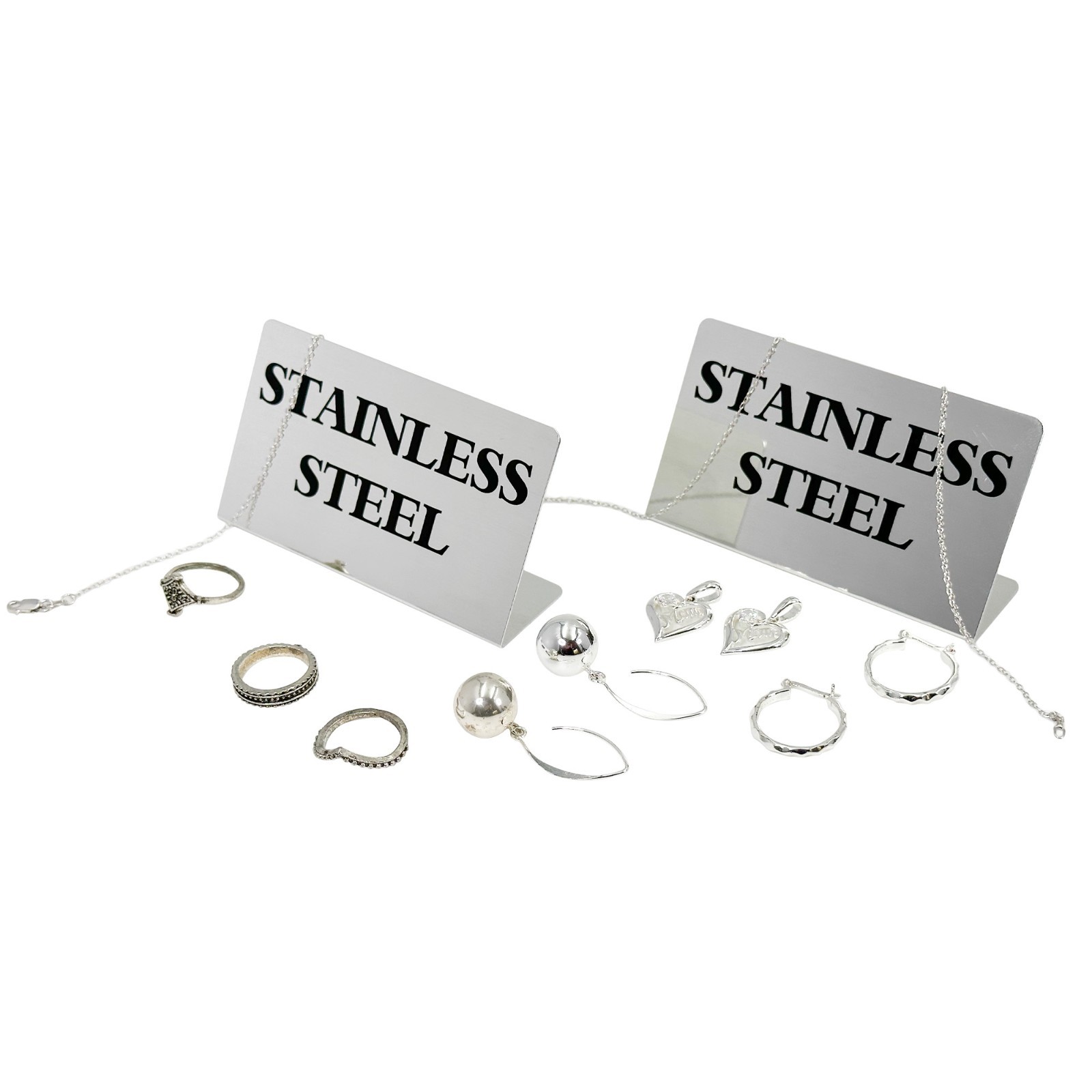 CuteBox Company Metal Display Sign for Jewelry, Retail, Showcases, and more.