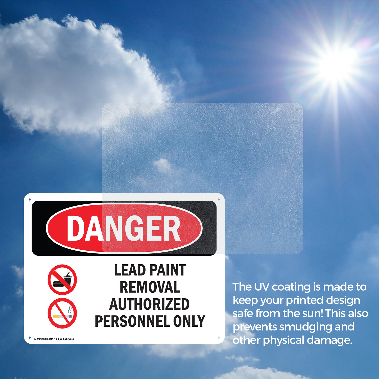 (2 Pack) Lead Paint Removal Authorized OSHA Danger Sign Decal Metal Plastic