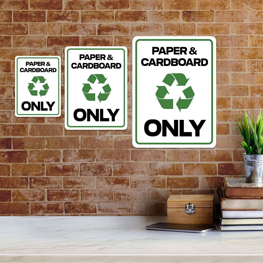 Portrait Round Plus Paper & Cardboard Only Wall or Door Sign