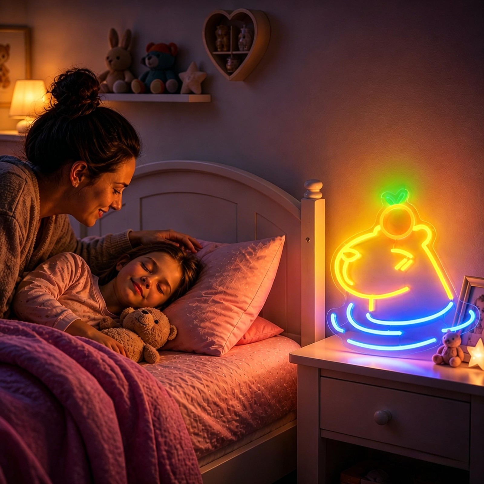 Capybara Neon Sign Led Neon Lights Neon Signs for Wall Decor Light Up Sign fo…