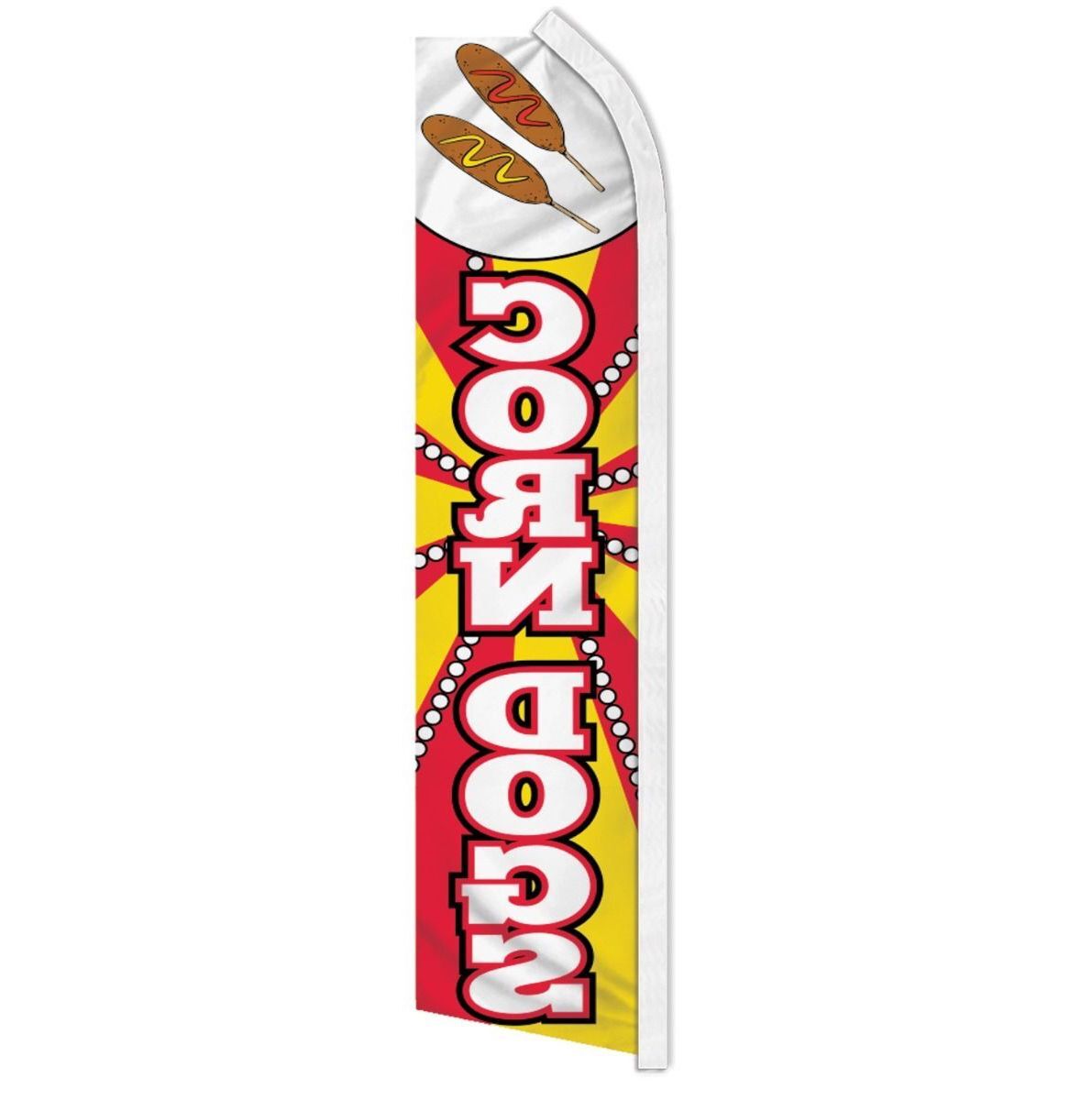 « CORN DOGS » advertising super flag swooper banner business sign food concession
