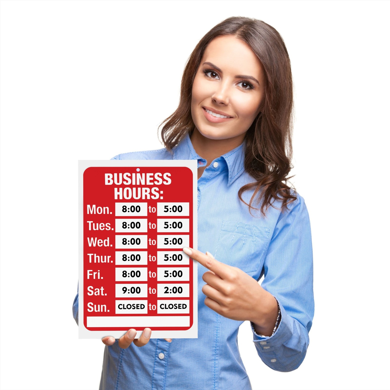 Open Signs, Business Hours Sign Kit – Bright Red and White Colors – 2 Pack – …