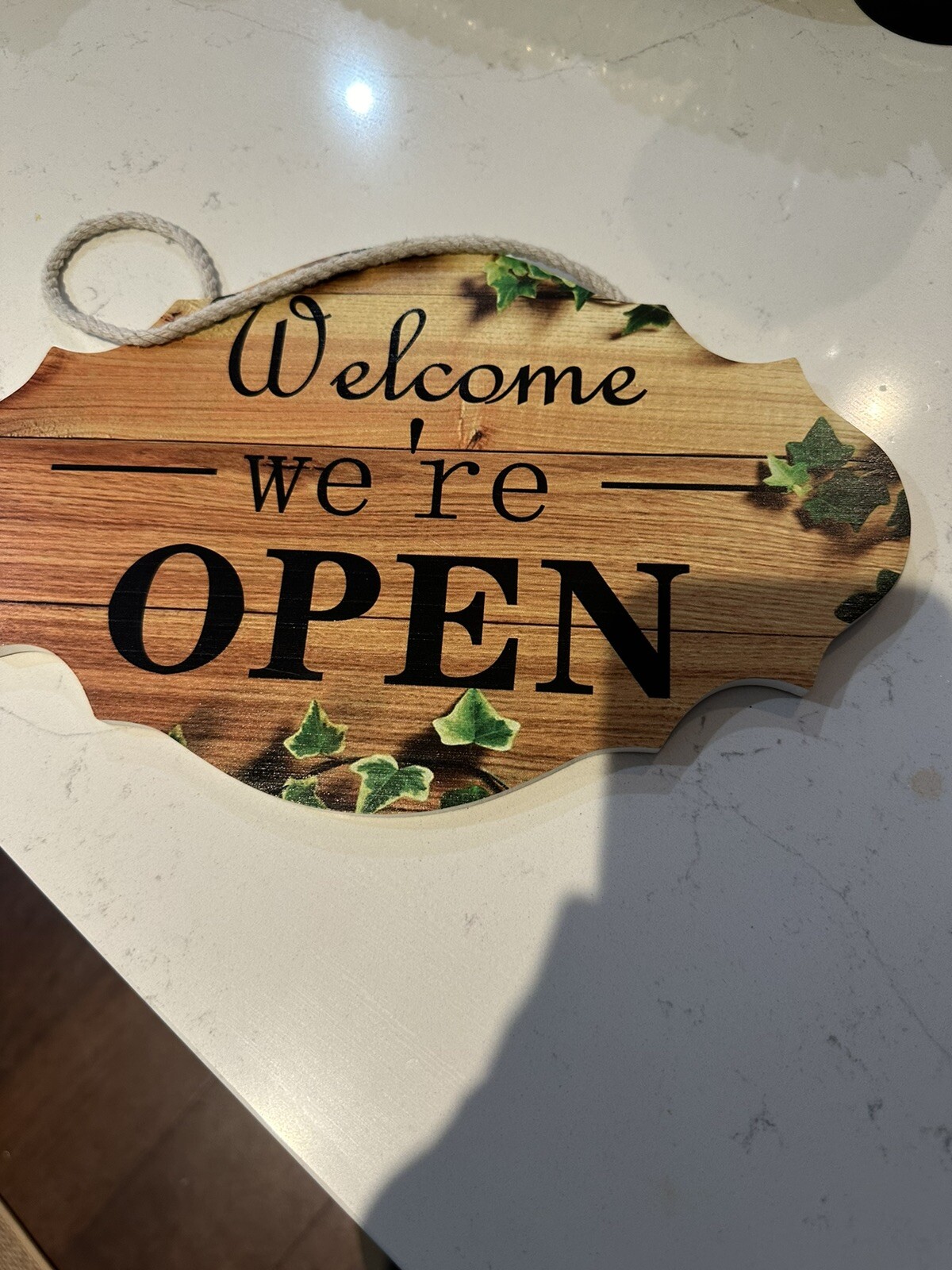 Open sign Open Closed Sign for Business Wooden Double-sided Closed Open