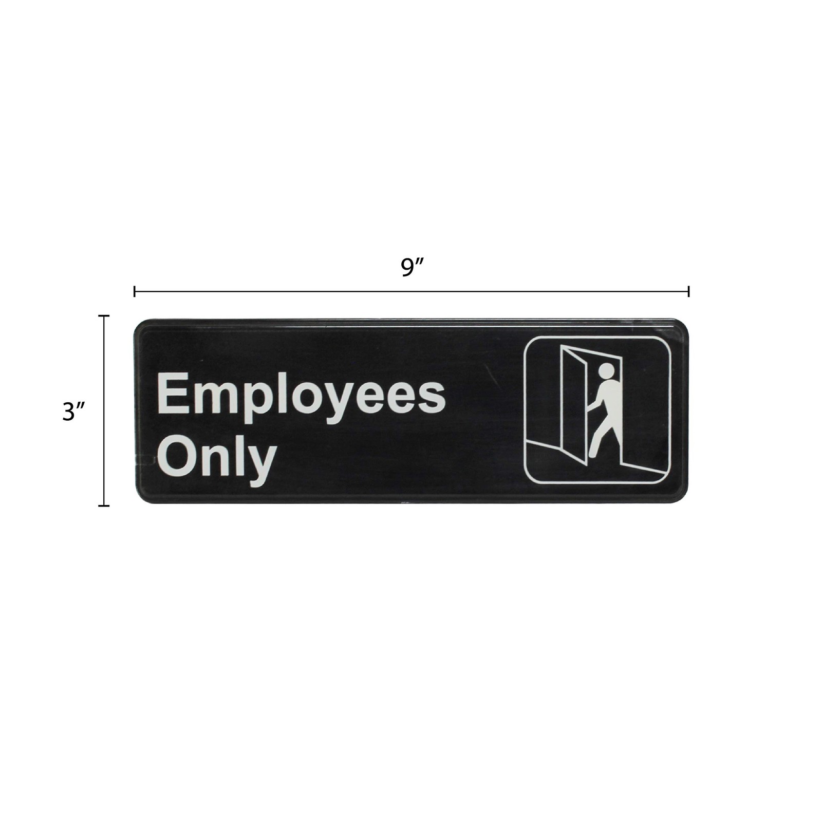 Employee Only Information Sign, 9 x 3, Symbols, PLIS9304BK, Black, Office