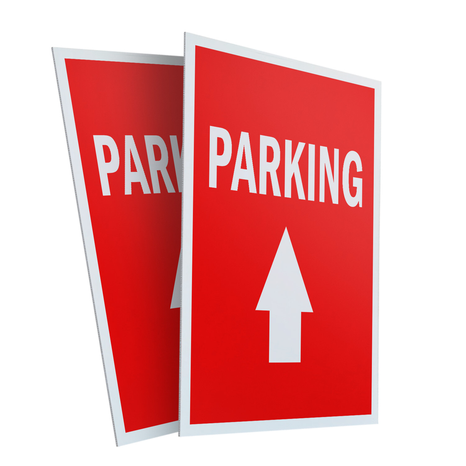 Parking With Up Arrow 24&Prime; x 36&Prime; 2 Pack Of Store Sign Plastic Or Decal