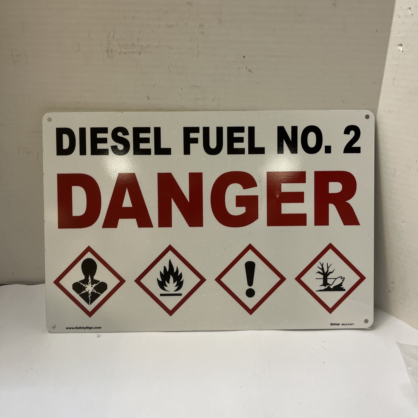 Diesel Fuel No.2 Metal Sign 12”x 18” Qty 1