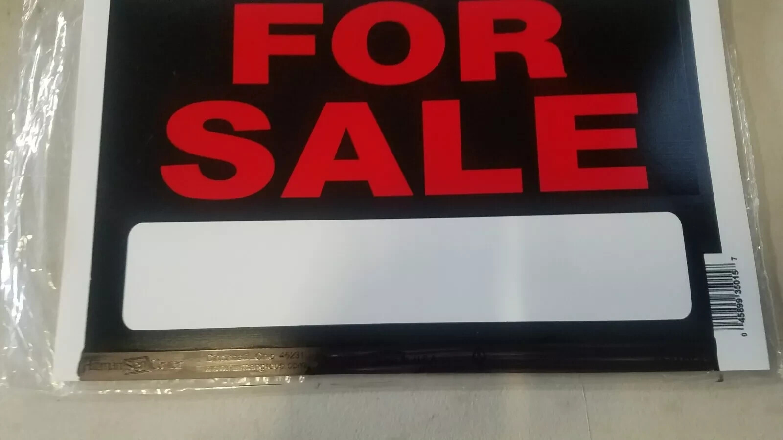 6 PK of « For Sale » Signs 12&Prime; x 8&Prime; Red and Black