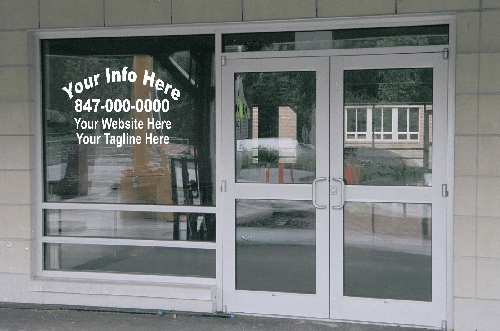 Custom Window Lettering Decal Business Retail Graphics Large 4 Line USA Made