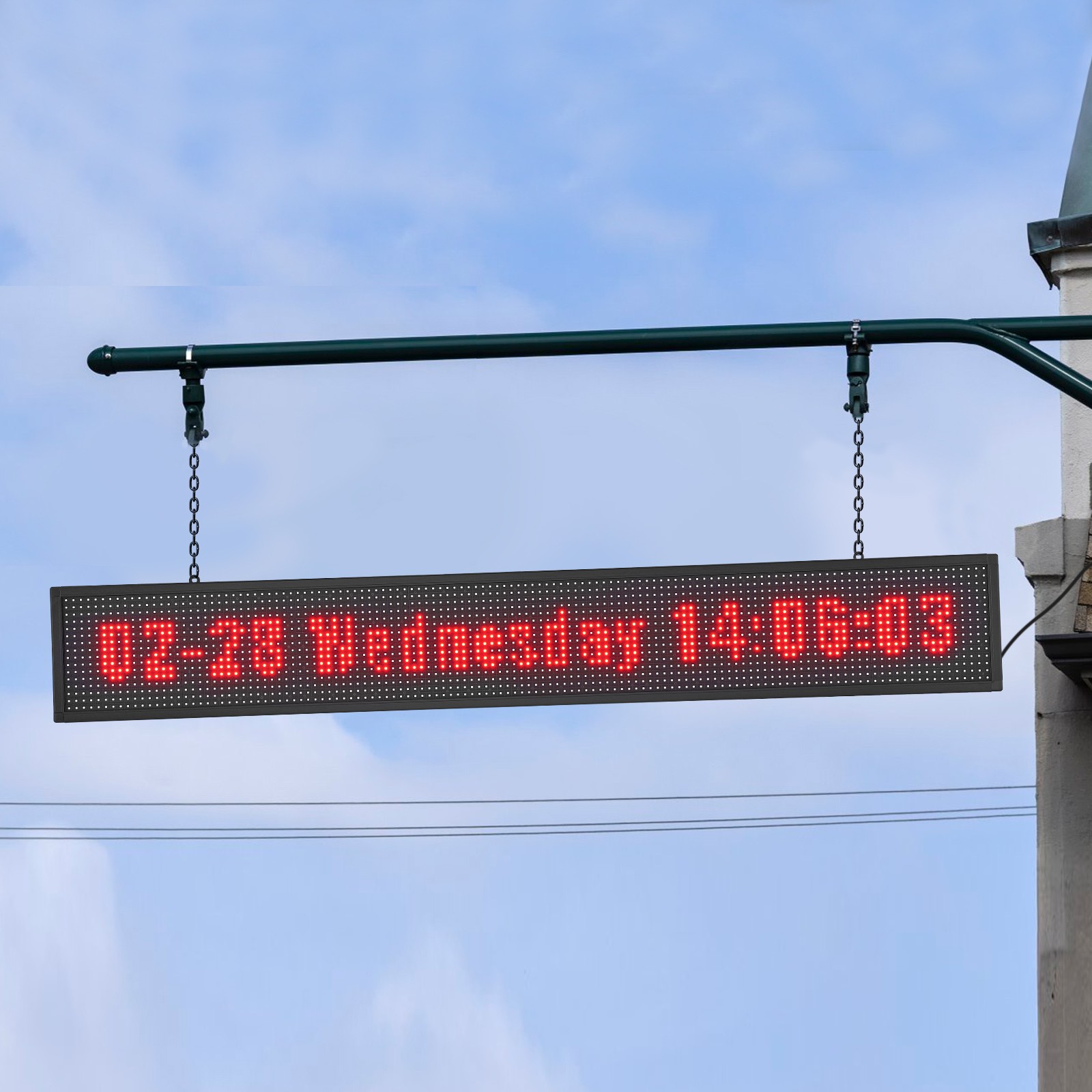 Uimoso 52&Prime;x8&Prime; Programmable LED Sign Scrolling Display Board P10 Full Color