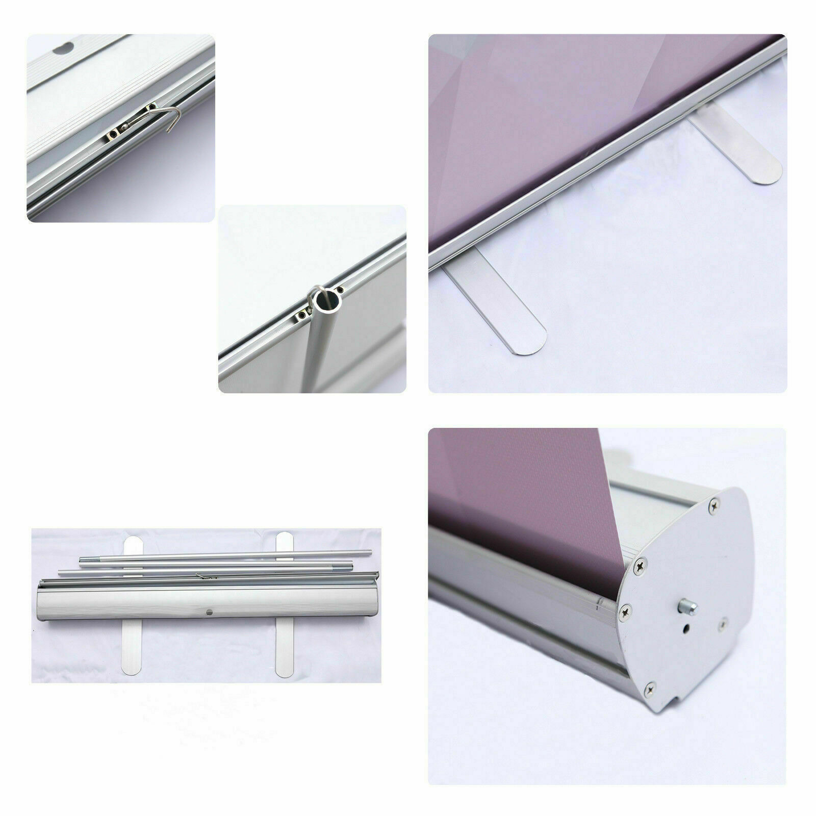 Retractable Roll Up Banner Stand Pop Up Trade Show PullUp Display 85x200CM Carry