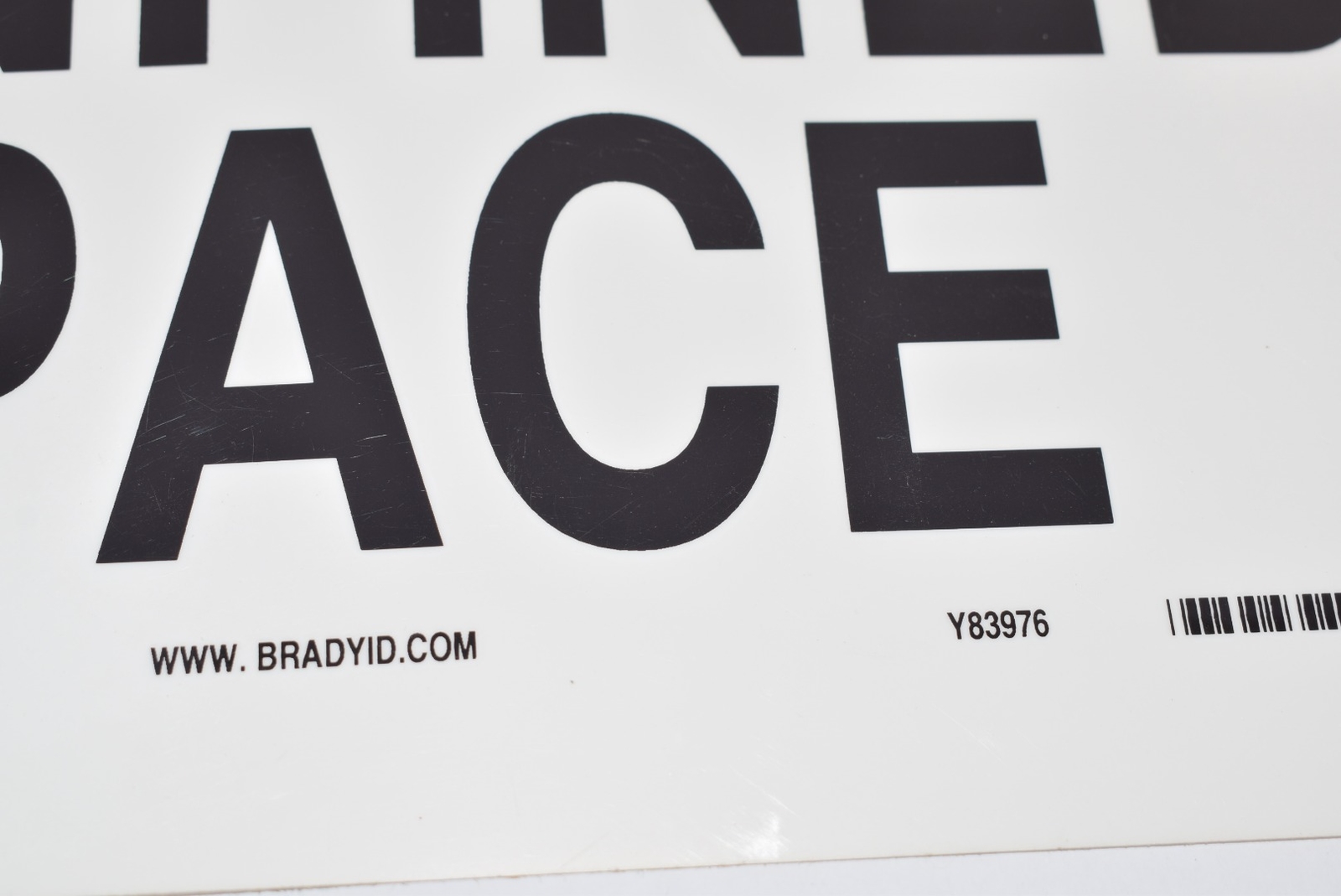Lot of 2 NEW Brady DANGER Confined Space Safety Sign, 60569, 10 » H, 14 » W