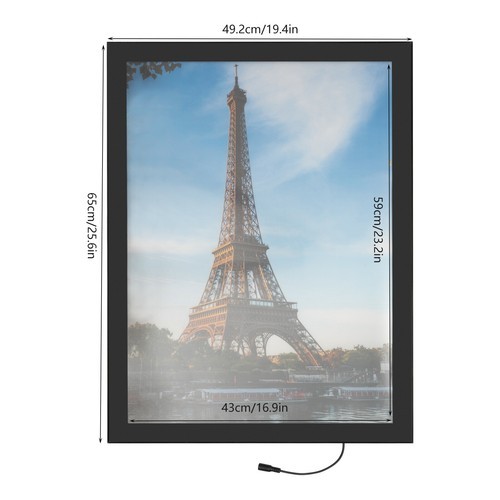 A2 LED Movie Poster Frame Lightbox Menu Board Frame Advertising Display Frame