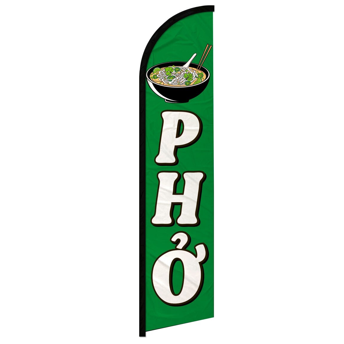 Pho Windless Advertising Swooper Flag Food Concessions Flag