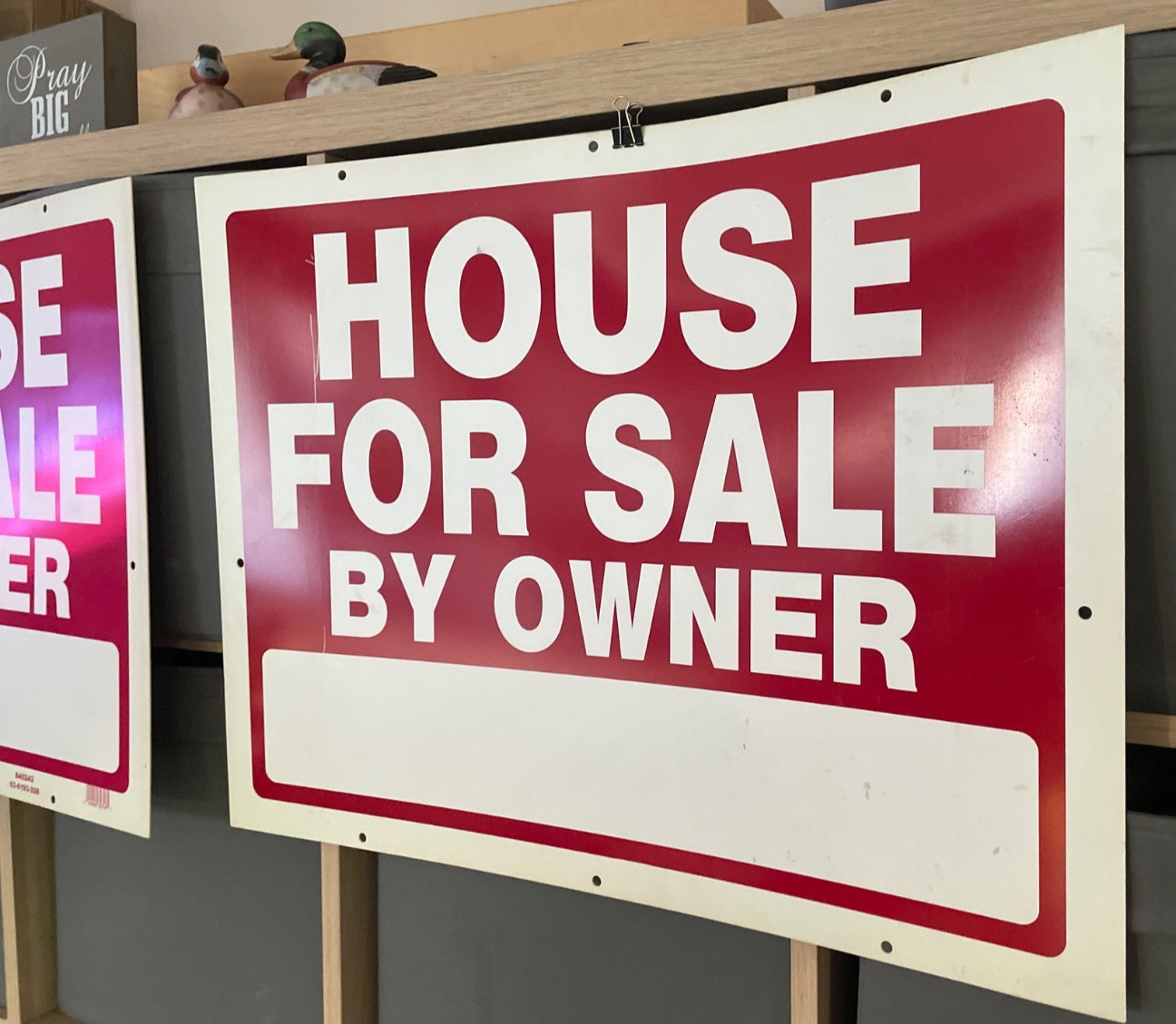 2X – 18 In. X 24 In. Plastic Double Sided « House For Sale By Owner » PERFORATED