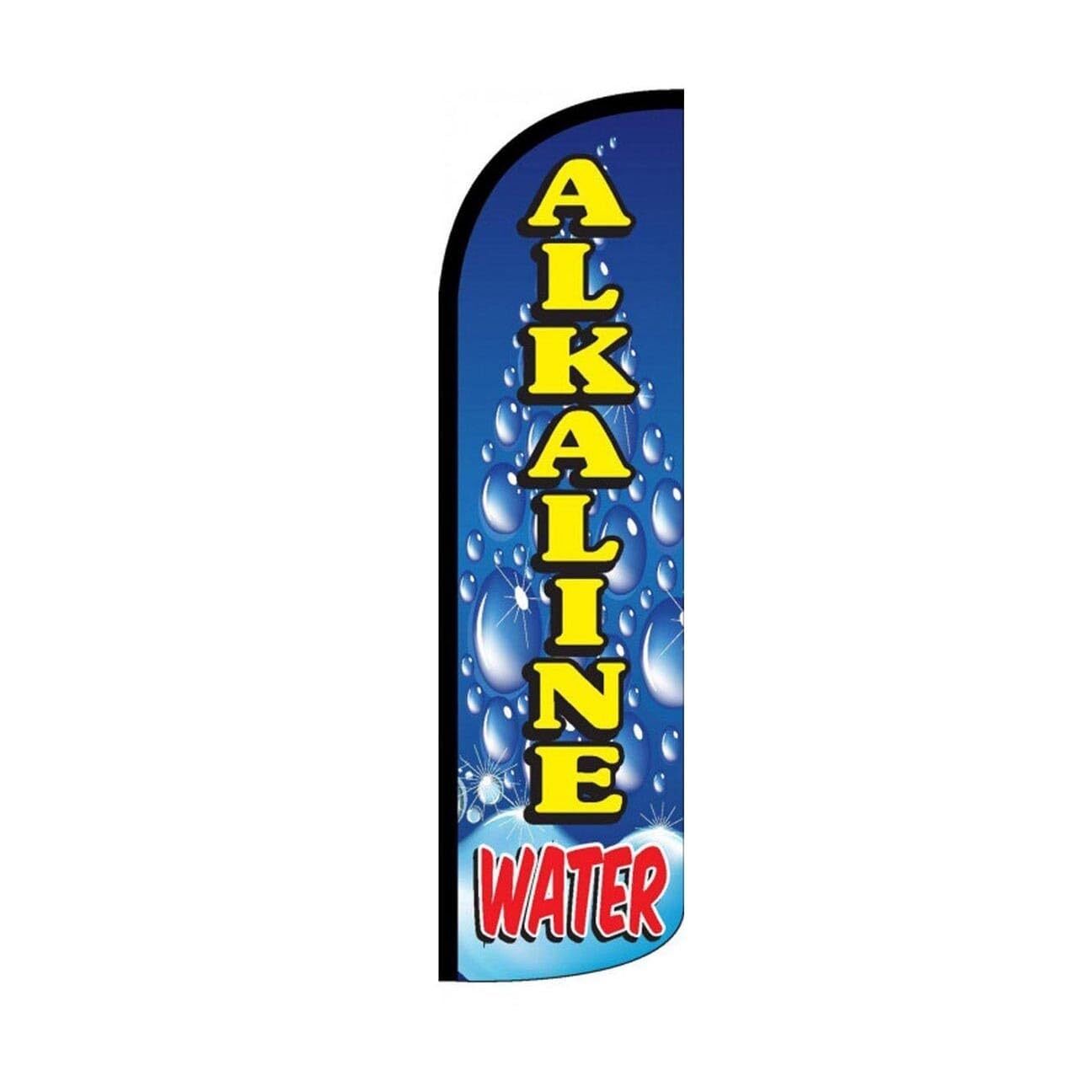 Alkaline Water Swooper Flutter Windless Feather Flag | 3ft W x 11.5ft Tall