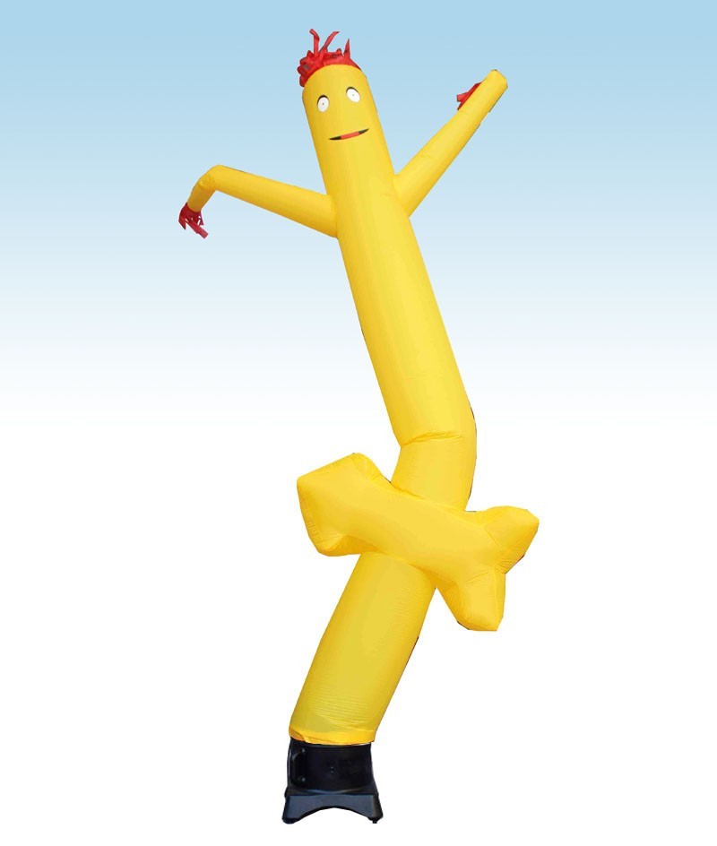 Advertising Inflatable Tube Man 12ft Yellow Arrow Blow Up Wavy Flailing w Blower