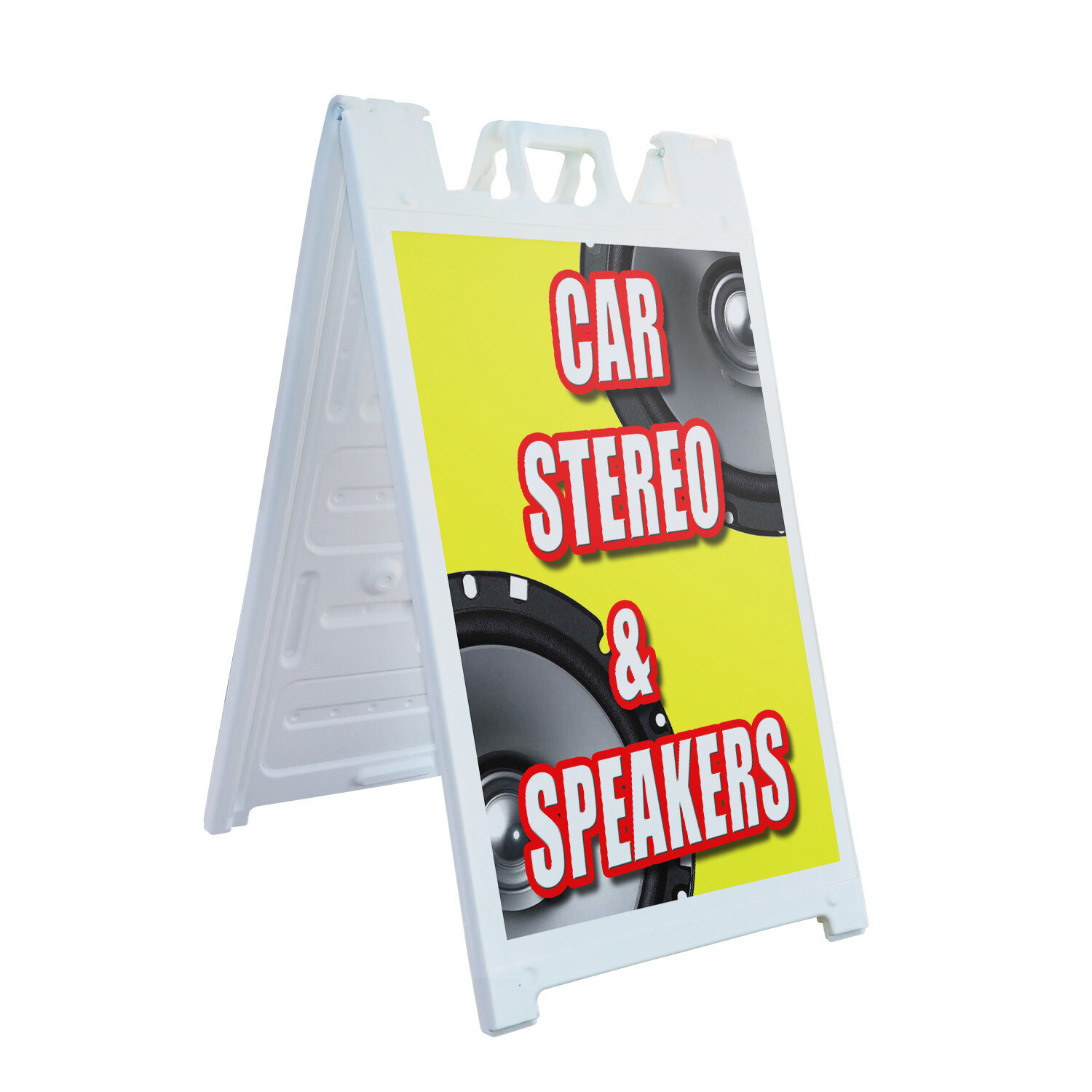 A-frame Sidewalk Car Stereo & Speakers 24&Prime; x 36&Prime; Double Sided A-Frame Sidewalk S