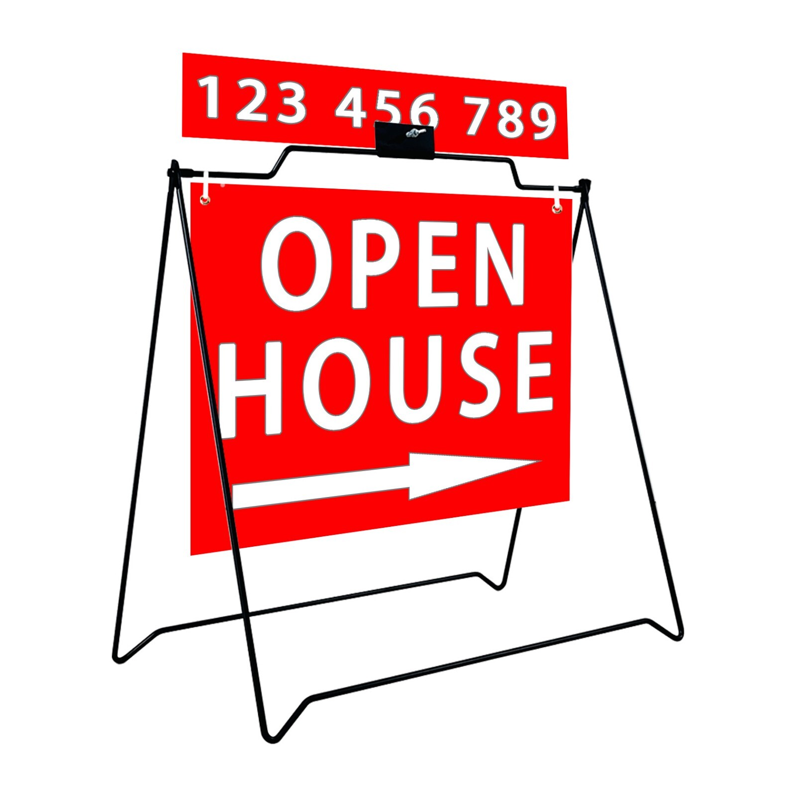 8 UNIT BLACK A-Frame Sign for Open House Sign Real Estate Realtors Sidewalk