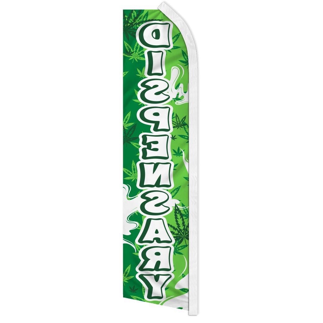 DISPENSARY advertising super flag polyester banner sign grn *POLE NOT INCLUDED*