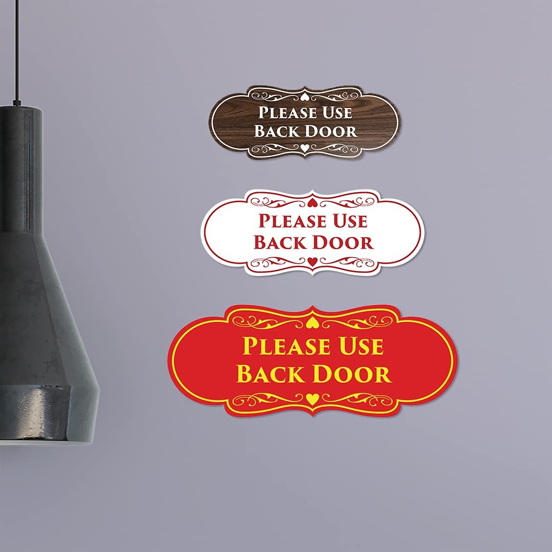 Designer Please Use Back Door Black/Silver – Medium 1 Pack