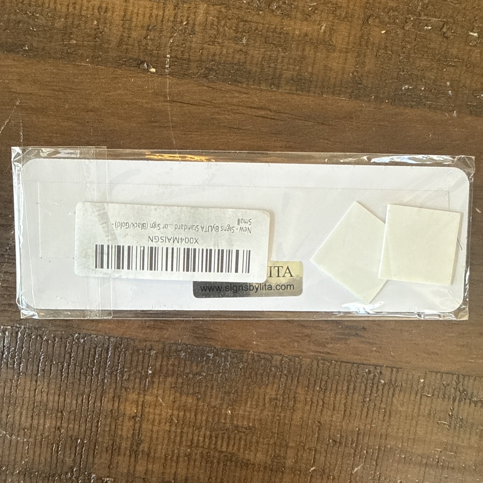 Standard Please Use Front Door Left Arrow Sign Easy Installation Black/Gold 2×6