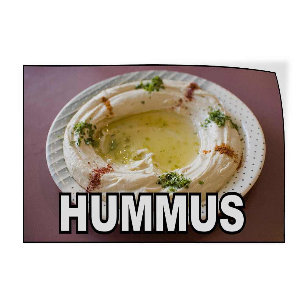 Decal Stickers Hummus Food Fair Restaurant Cafe Market Vinyl Store Sign Label