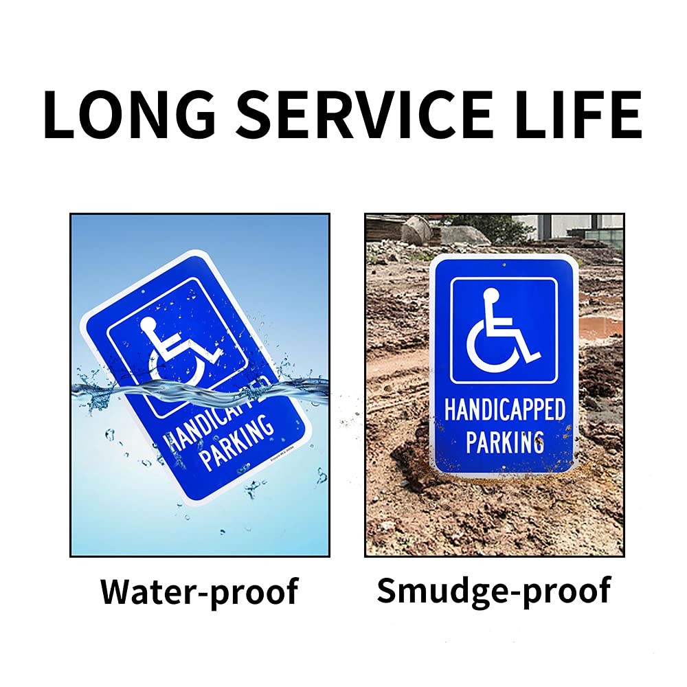 Large Handicap Parking Sign, Handicapped Sign, 18&Prime;x 12&Prime; .040 Rust Free Alumin…