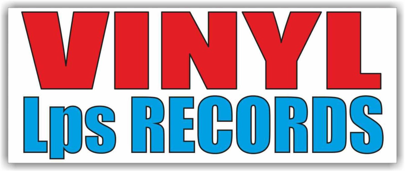 VINYL LPS Records Advertising Banner Vinyl Mesh Sign COLLECTIBLE ANTIQUE SHOP