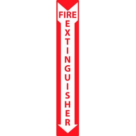 NMC Fire Safety Vinyl Sign Fire Extinguisher 4&Prime; »W x 24&Prime; »H Gray ACCUFORM