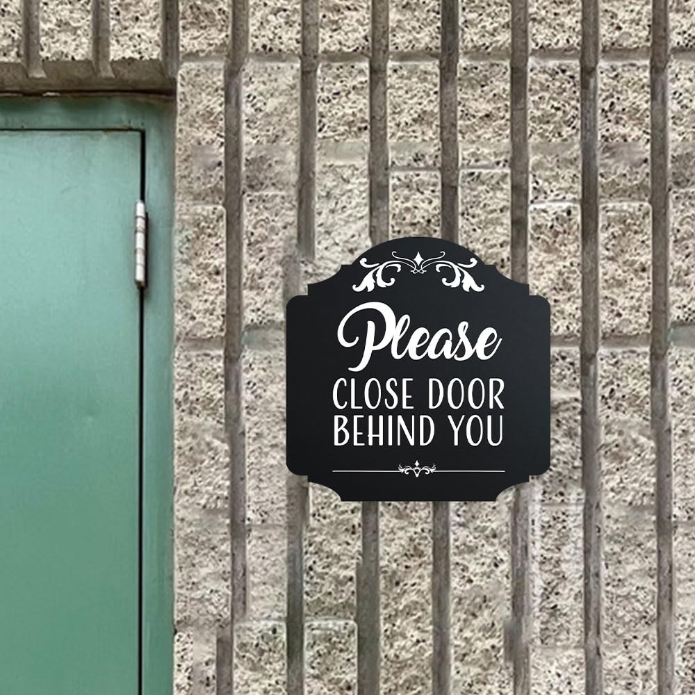 Please Close Door Behind You Wall Sign Home Office Decor Large Notice Plaque