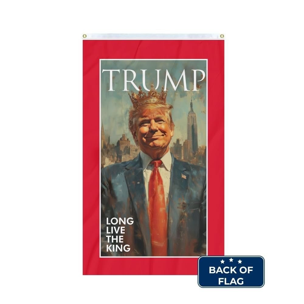 TRUMP « LONG LIVE THE KING » 3×5 Double-Sided Flag – Proudly Manufactured in…