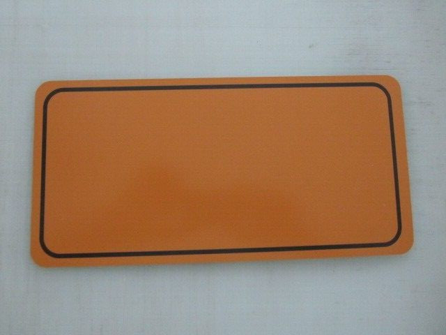 6&Prime;x12&Prime; Orange with Black Outline Aluminum Metal Sign Blank