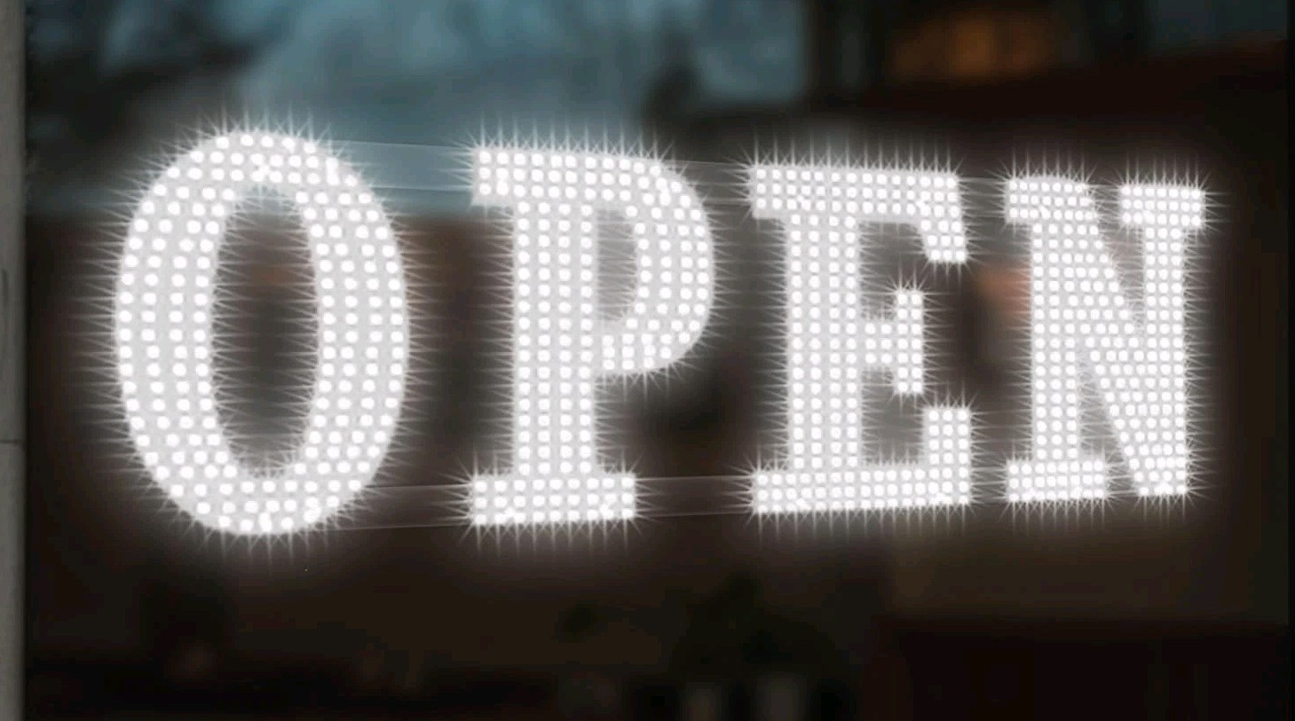 40&Prime;x14&Prime; LED Open Sign, Extra Bright Jumbo for Business High Visibility – Window
